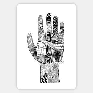 "Marked Hand" (WHITE) Sticker